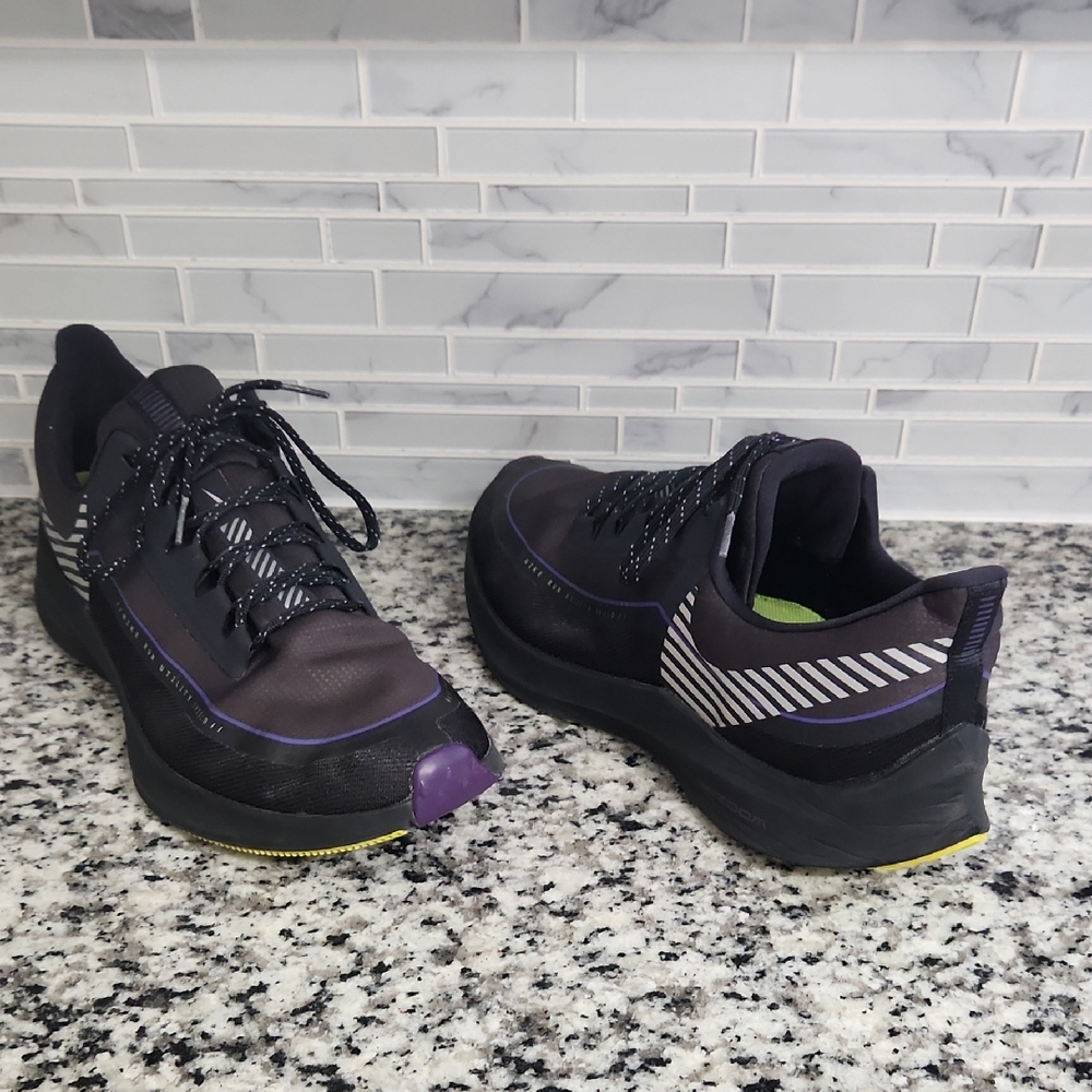 Black & Oil Grey Nike Zoom Winflo 6 Running Shoes sz 13 sneakers BQ3190-002